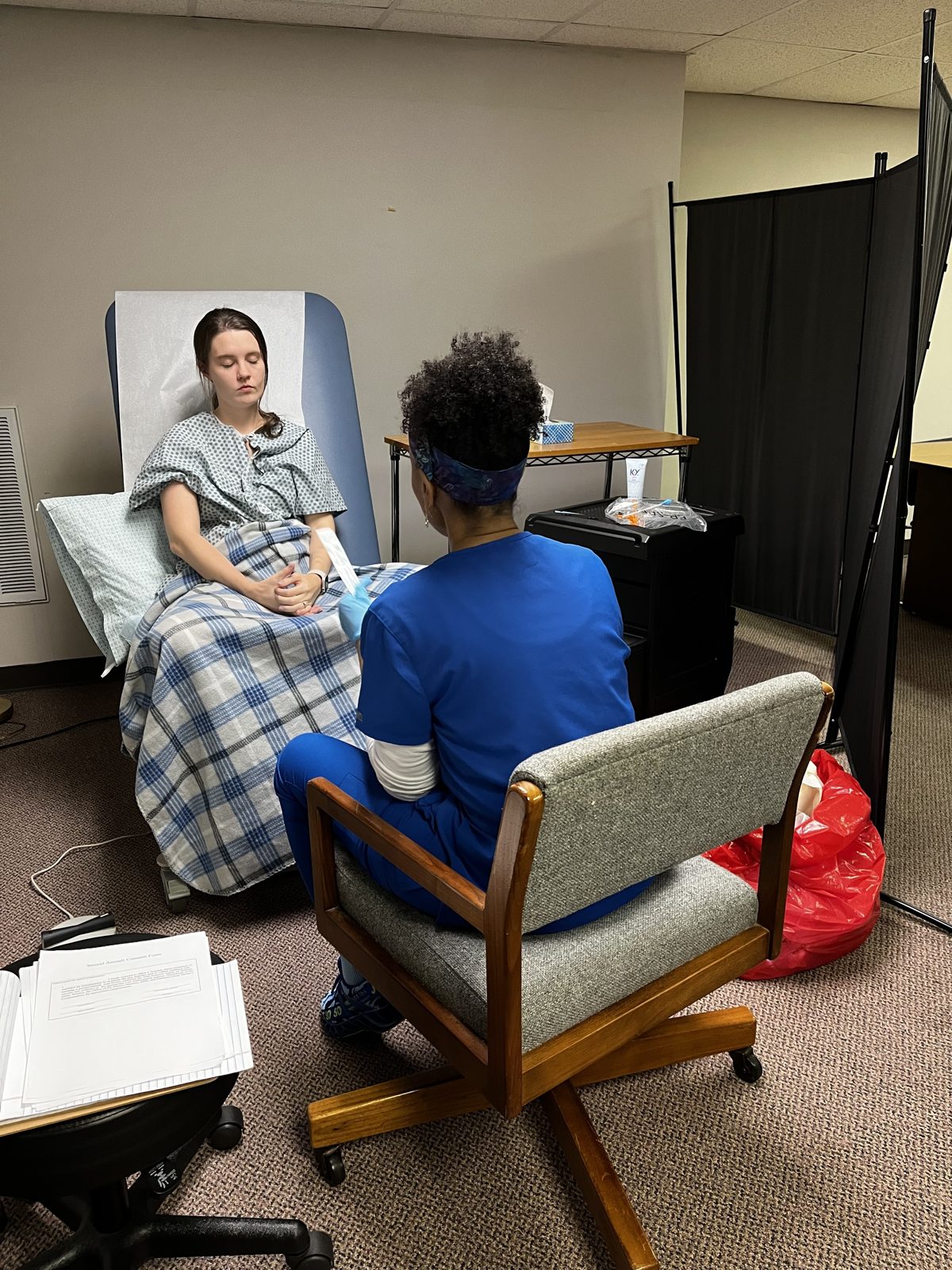 FTA session simulating a patient exam